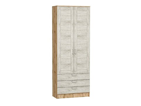 Шкаф двухстворчатый Стиль ШК-803 с ящиками Nordic Oak Дуб Вотан