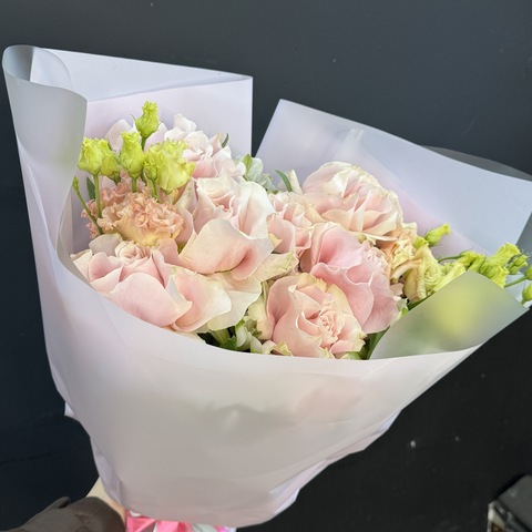 Букет Французская Роза и Эустома