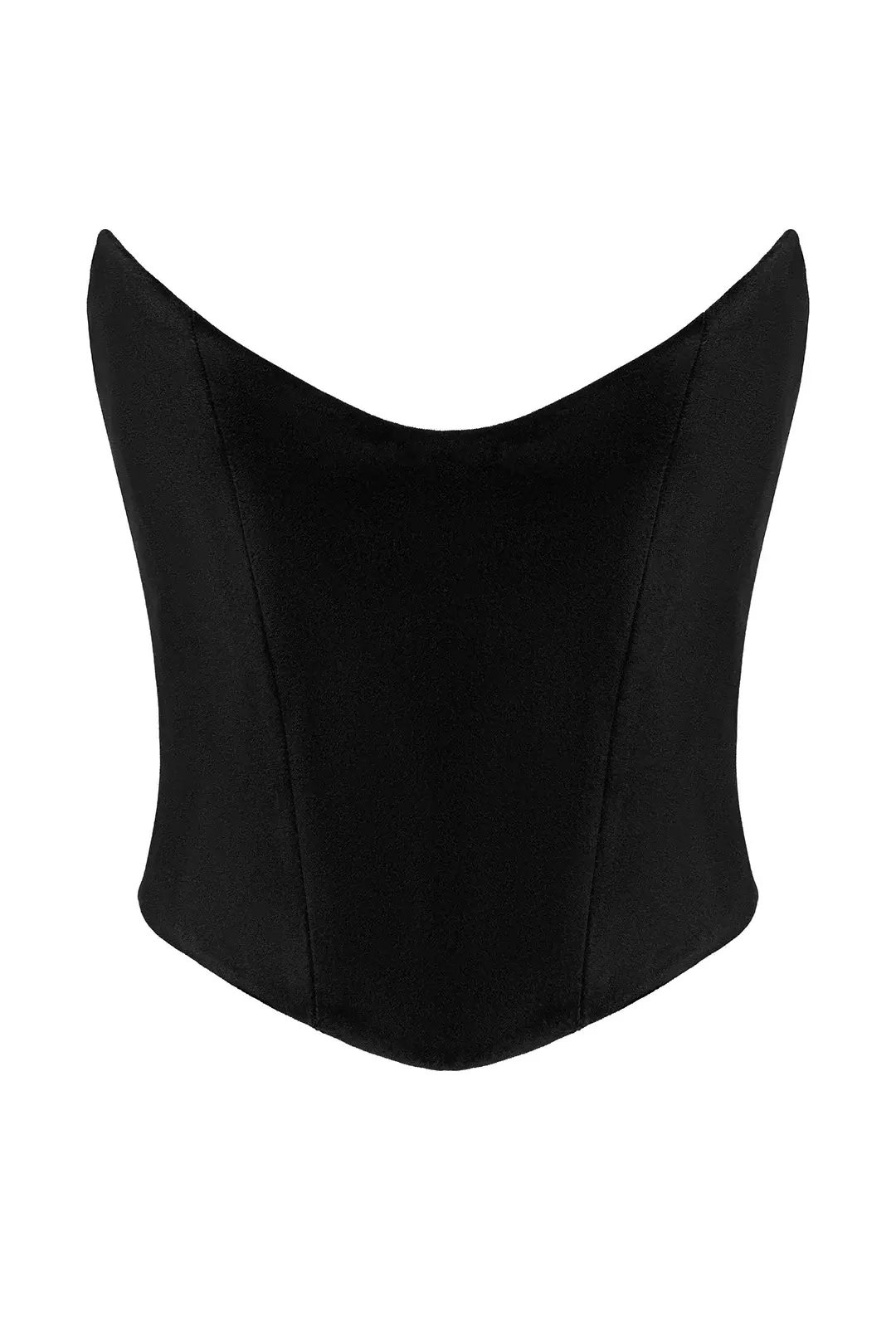 Корсет бархатный черный