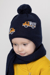 шапка  для мальчика  КВ 20309/ш/темно-синий