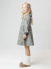 платье  для девочки  КР 5897/лесной туман,обитатели леса к581
