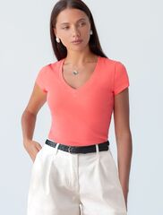 Футболка из плотного трикотажа с плетением риб 1*1  D49.126 (130355)