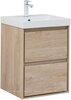 Aquanet 340166 Тумба с раковиной Милан 50 цв. дуб светлый (340166)