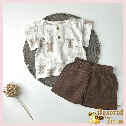 Костюм муслин детский (68-92) 260408-RT2009