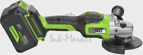 Угловая шлифовальная машина аккумуляторный Greenworks GD24AG, 24V, б/щет, 125 мм, 10500 об/мин, 1x8Ач, ЗУ, кор (3200207CUH)