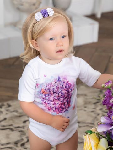 Боди с коротким рукавом "Цветочный полет"