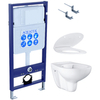 Aquatek SET Aquatek + GROHE SET Комплект 4 в 1 (Aquatek рама Standart INS-0000012 с крепежом KKI-0000002 + GROHE Bau Ceramic унитаз 39427000 с сиденьем (с микролифтом) 39493000)