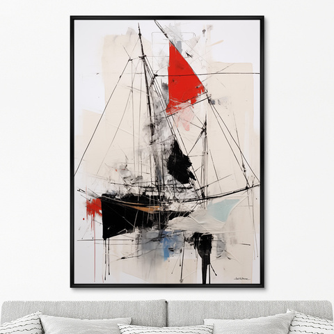 ArtNoMore - Репродукция картины на холсте Yacht in the ocean, 2024г.