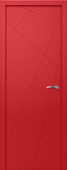 Дверь влагостойкая пластиковая KAPELLI multicolor Ф7А RAL 3020 Красный + коробка