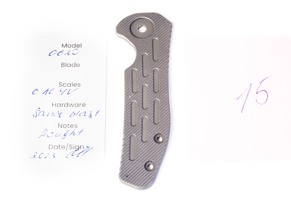 Накладка кастомная для Zero Tolerance 0620 ZT0620 титан - фотография 