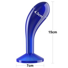 Синяя анальная втулка Flawless Clear Prostate Plug 6.0 - 15 см. - 