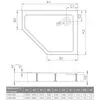 Radaway SDRPTP1090-05R Doros PT E Compact 100x90 Right white