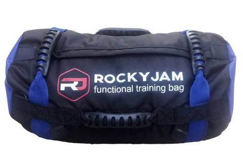 Картинка сэндбэг RockyJam Сэндбэг S (15-45 кг) с резиновыми ручками синий - 2