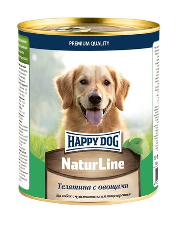 Happy Dog Natur Line Телятина с овощами - консервы для собак