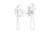 Aquatek AQ1220BG AQ1220BG ОБЕРОН комплект для гигиенического душа встроенный 2 отв. (смеситель + гигиеническая лейка + шланг), шлиф. золото