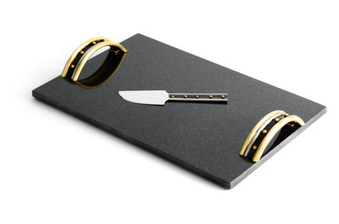 Доска для сыра с ножом 38х25см Michael Aram Нага черная