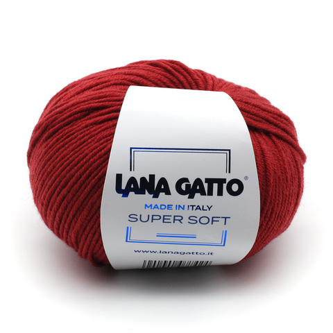 Пряжа Lana Gatto Super Soft 9068 ягодный (уп.10 мотков)
