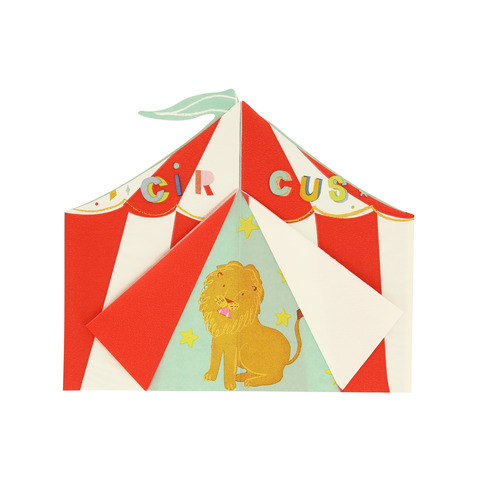 Салфетки в форме циркового шатра 