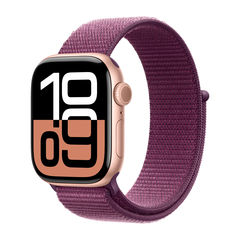 Умные часы Apple Watch Series 10 GPS, 42mm, Rose Gold Aluminium Case with Sport Loop, Plum