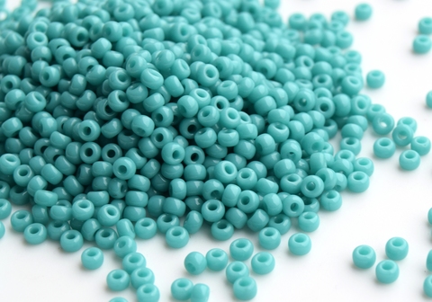 8/0 RR-0412 Бисер круглый Миюки /Miyuki round 8/0 Opaque turquoise green