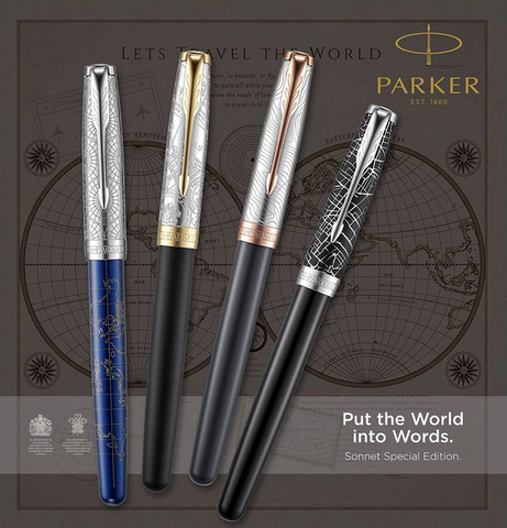 Ручка перьевая Parker Sonnet Atlas SE18 Blue Silver CT (2054838)