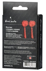 Erolanta Пэстисы в форме сердец, красные с кисточками, оборот коробки