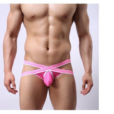 Мужские трусы джоки розовые Cockon X Lace Jock Pink 919