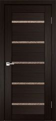 Межкомнатная дверь X-3 / Цвет тон Венге / Остекление "Гранит бронза" / Двери Верда