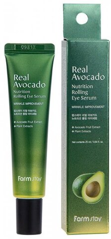 Farmstay Real Avocado Nutrition Rolling Eye Serum Сыворотка-роллер для кожи вокруг глаз с экстрактом авокадо