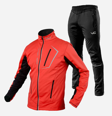 Утеплённый лыжный костюм 905 Victory Code Dynamic A3 Red без лямок мужской