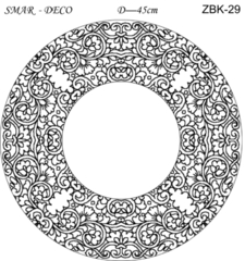 Эскиз для росписи, Зеркало диаметр-45см, SMAR-ZBK-29