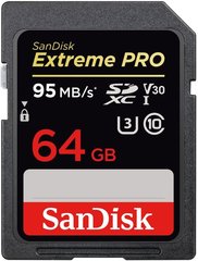 Карта памяти SanDisk Extreme Pro SDXC UHS Class 3 V30 95MB/s 64GB (SDSDXXG-064G)