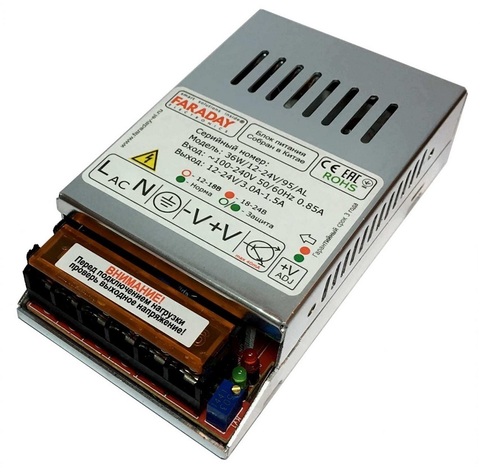 36W/12-24V/95AL блок питания Faraday