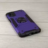 Противоударный чехол Strong Armour Case с кольцом для Samsung Galaxy M51 M515 (Фиолетовый)