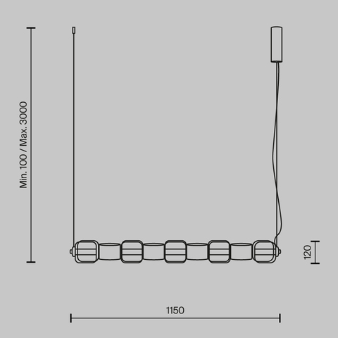 Подвесной светодиодный светильник Maytoni Ritmo MOD381PL-L45CH3K