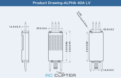 ESC регулятор мотора T-Motor Alpha 40A LV 6S