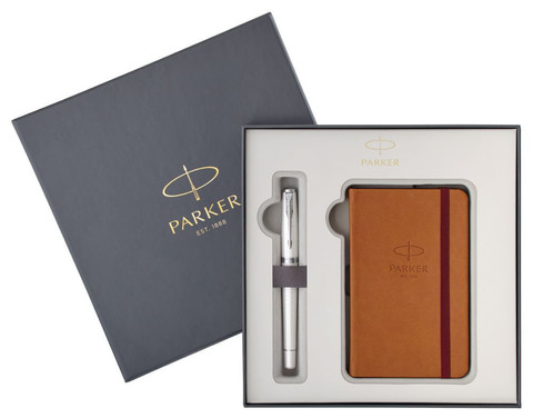 Набор подарочный Parker Urban Premium, Pearl Metal CT, перьевая ручка, M + блокнот (2018975)
