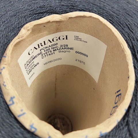 Кашемир 2/28 CARIAGGI CASHMERE 100 темно-синий