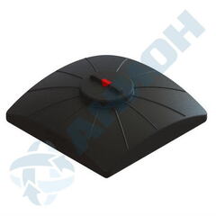 Бак для душа с дыхательным клапаном Анион 250 л. горизонтальный (1000x1000x410см;черный) - арт.559461