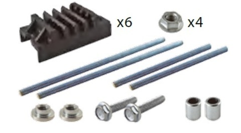 Набор шинных держателей и крепежа НШД 4/5 T для 3Р системы шин 30-125 x 5 мм TDM