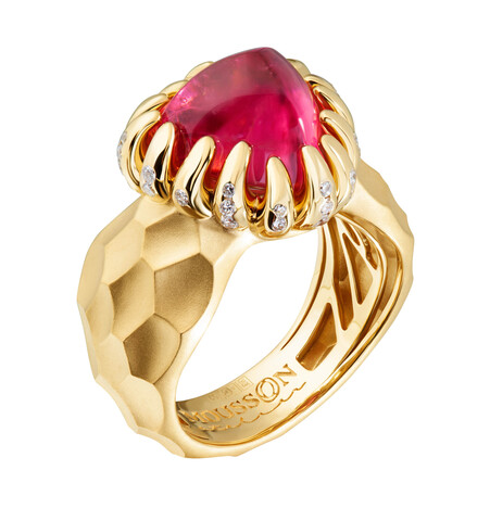 Кольцо с Турмалином и Бриллиантами, R0160-0/2