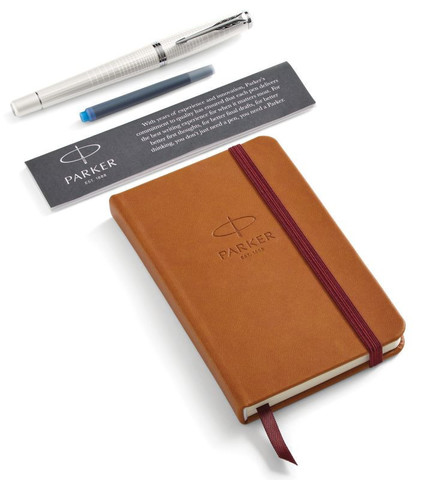 Набор подарочный Parker Urban Premium, Pearl Metal CT, перьевая ручка, M + блокнот (2018975)