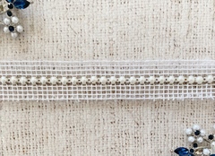 Тесьма декоративная с жемчугом, ш. 2,5 см.