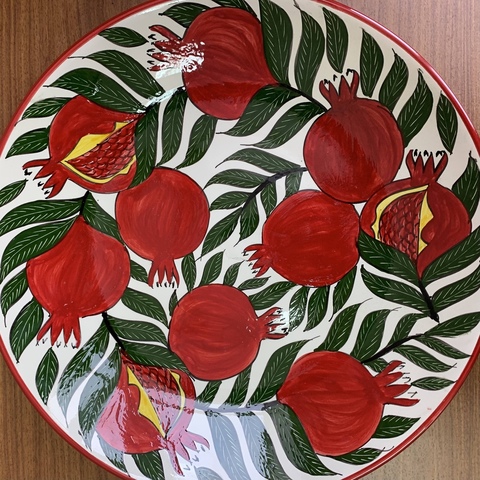 Ляган ручная роспись гранат 42 см