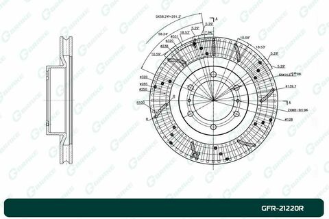 Диск тормозной перфорированный вентилируемый G-brake GFR-21220R правый