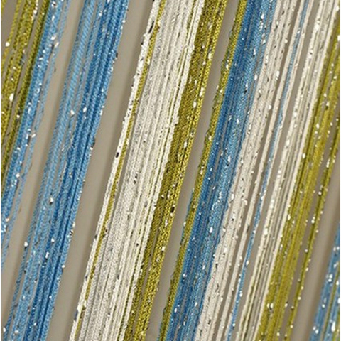 Шторы радуга дождь - Белые, голубые, оливковые. Ш-300см., В-280см. Арт.1-11-19