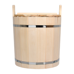 Запарник 25 л, «С лёгким паром», с крышкой, липа.