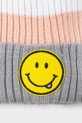 шапка  для девочки  КВ 20344/св.серый меланж,св.персик