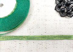 Лента парча, ш. 6 мм, зелёный