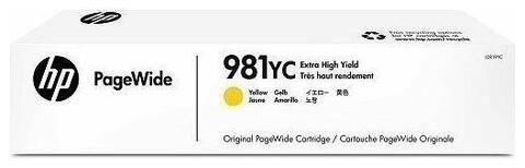 Картридж HP 981YC L0R19YC для HP PageWide Managed MFP E58650, желтый (16 000 стр.)